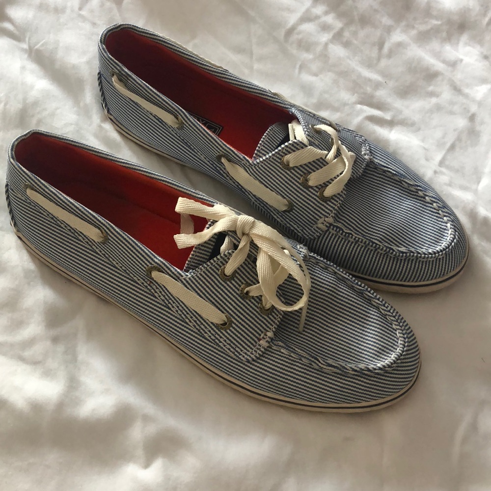 Sperry seersucker boat shoes